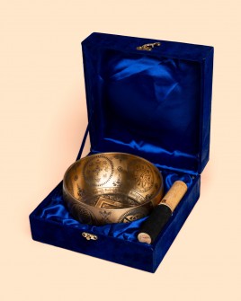 Cuenco Cantor Premium 16,5 cm - Do Sost Mandala Dorados Premium Grabados