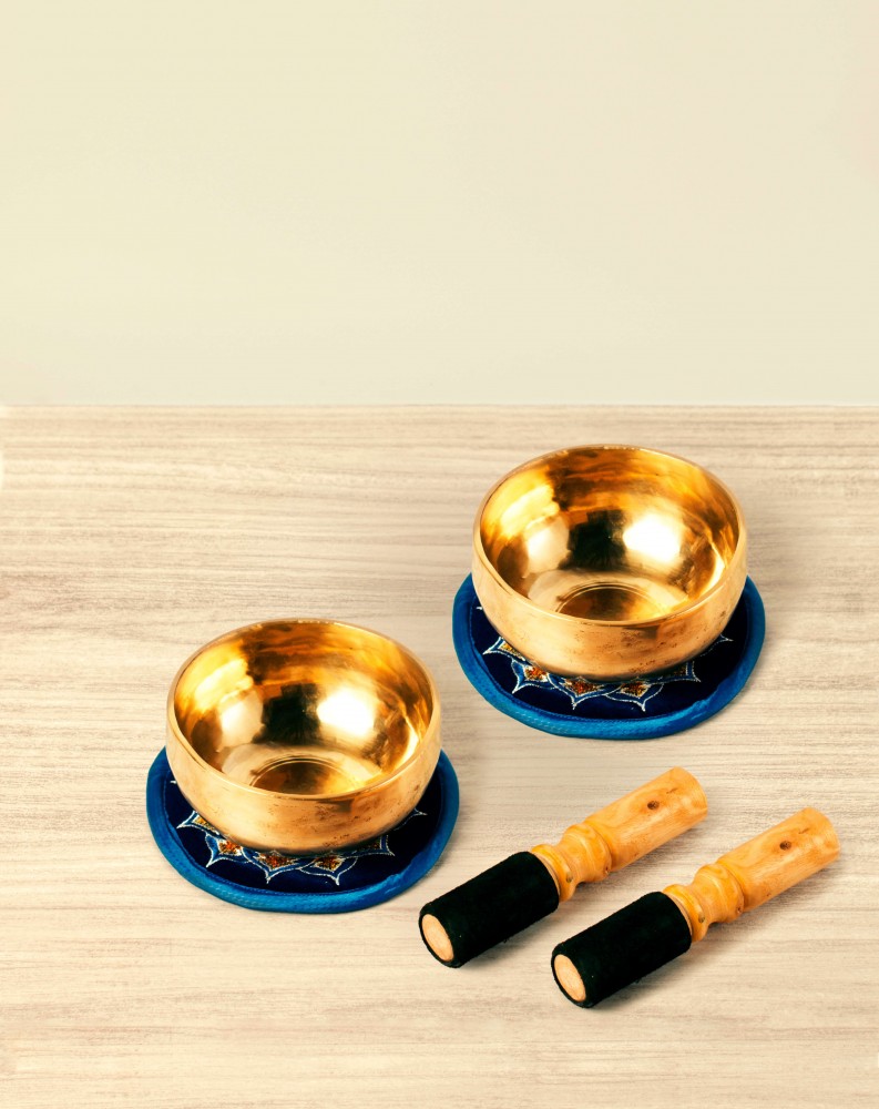 Cuencos Binaurales - 14 y 13 cm La Set Cuencos Tibetanos
